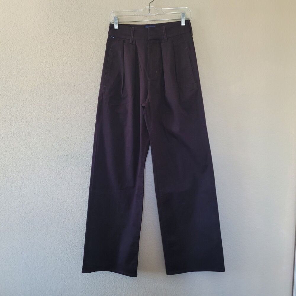 Citizens of Humanity Petra Pleated Trouser Pants Sz 23 Brown High Rise Wide Leg
